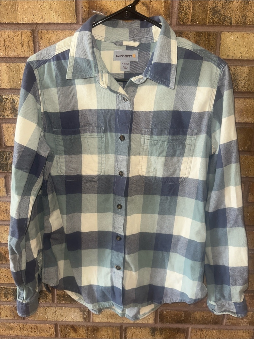 Carhartt Blue & Light Blue Plaid Button-Down Shirt